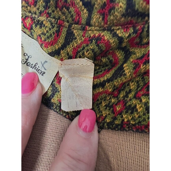 Vintage Fischer Fashion Womens Blazer Short Brown Floral Pattern Size 18 - Picture 8 of 10